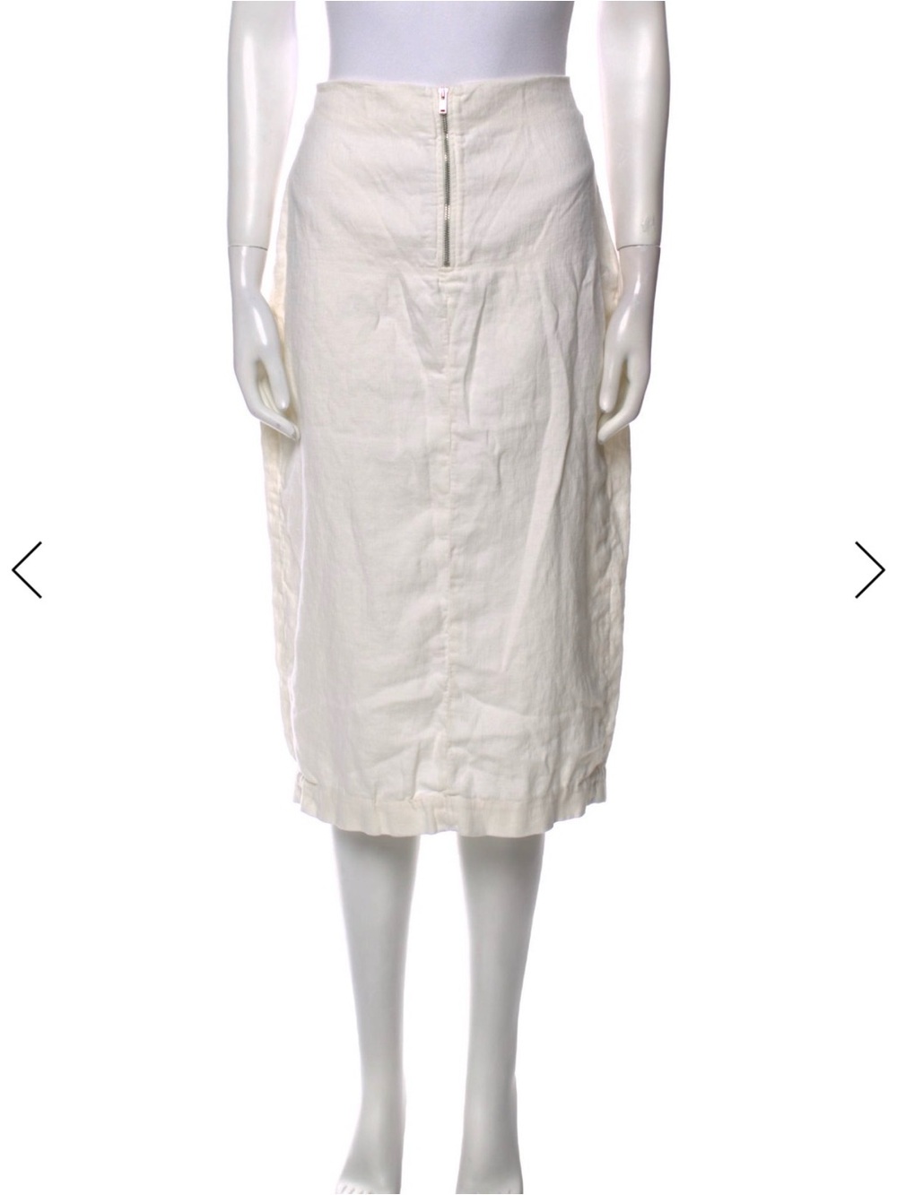 Isabel Marant Midi Linen-Blend Skirt with Front Zip